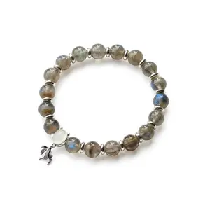 "Tidal Mending" Grey Moonstone Bracelet