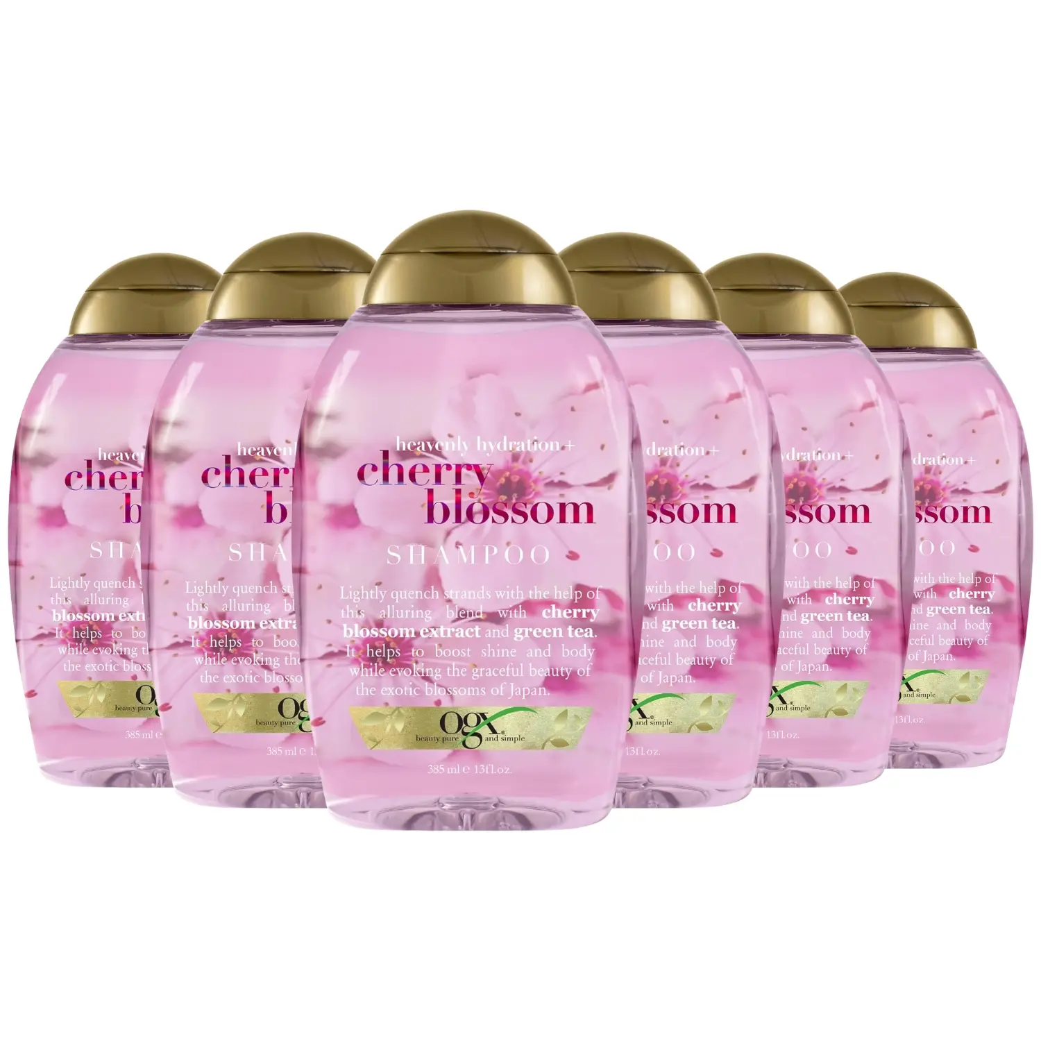 OGX Heavenly Hydration Shampoo, Cherry Blossom, 13 Oz ( 6-Pack )