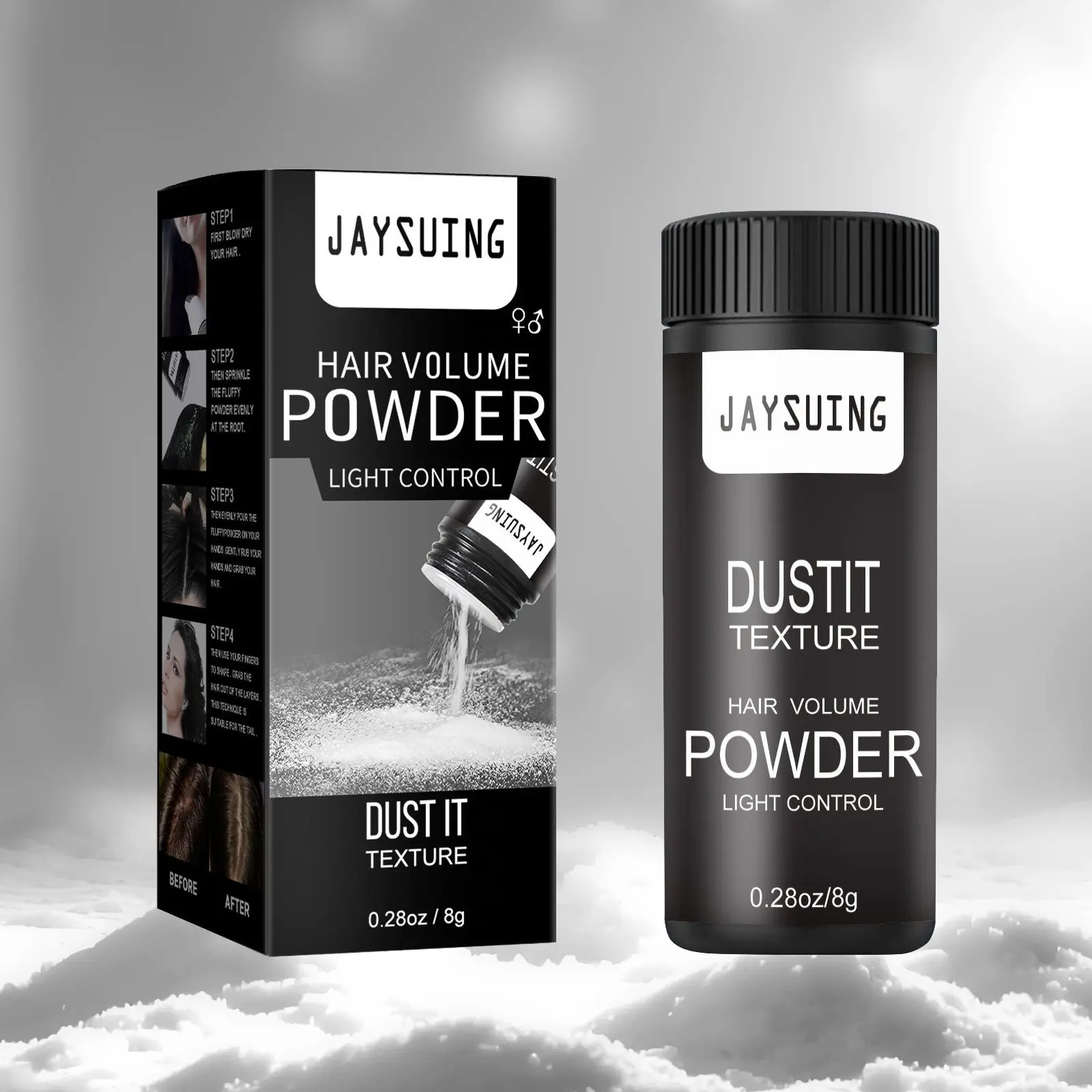 1 Box Professional Volumizing Texturizing Hair Volume Powder Unisex, Natural Look, Gentle No-Wash Hair Styling, Professional Hair Care Product, Hair Powder Texture