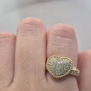 heart ring plated gold 14k