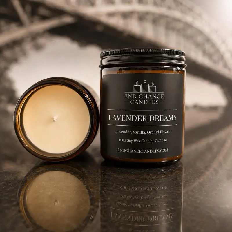 Lavender Dreams | Lavender, Vanilla & Orchid Candle | 100% Soy Wax | 7 oz