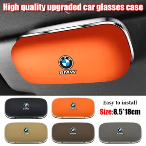 Bmw Car Sunglasses Case, Retro Brand Logo Design, Portable Sun Visor Hanging, Anti-Drop Scratch-Resistant, Fits Multiple Vehicle Models