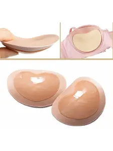 Silicone Bra Nipple Cover Pad Stickers - Heart-Shaped, One Size Fits All, Suitable for Bikini, Swimwear, and Underwear