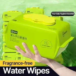1 pack of 80 sheets Pure Water Wipes, Disposable Wipes, Alcohol-Free & Unscented for Sensitive Skin, Soft Thick Face Wipes for Gentle Makeup Removal and Daily Cleansing, Hypoallergenic On-the-Go Wipes, Bulk Value Pack for Adults, Cleaning