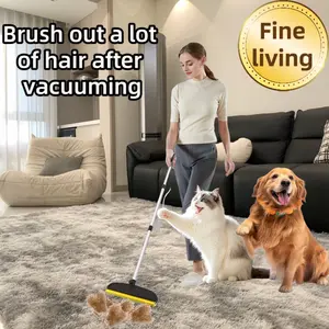Hair Remover,Multi-purpose carpet/sofa/quilt hair removal tool  dogs and cats with hanging loop and retractable brush daily use Rake  fur Grooming Multi-Function Steam deshedding comb  lint  vacuum hair removal comb Cleaning
