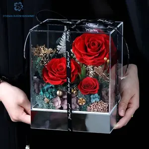 Stunning Preserved Rose Gift Box - A Timeless Tribute to Beauty and Love, Flower, Decor, Centerpiece, Decorative