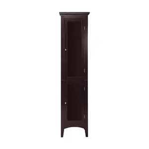 Teamson Home Two Doors  Tower Storage Cabinet,Dark
