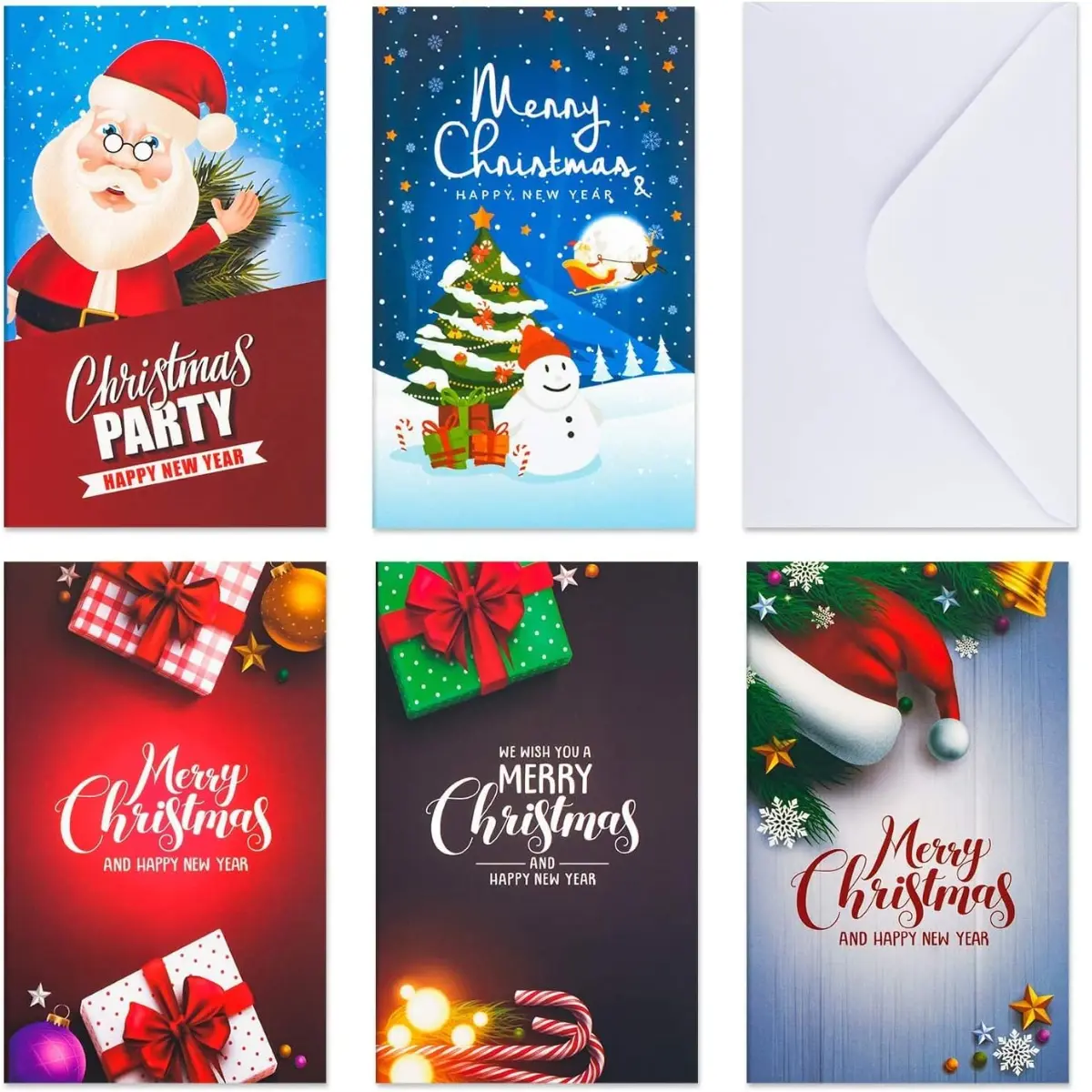 Christmas Gifts Card Money Holder in 5 Holiday Cute Festive Designs 30 Christmas Greeting Cards & 30 Envelopes, Christmas money holder with envelopes Versatile Use