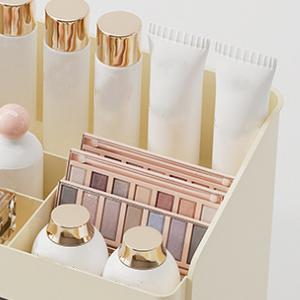 Large Makeup Organizer with Drawers, Spacious Cosmetics Display Case with Brush Holder for Vanity, Skin Care Storage Solution for Lipstick Eyeshadow Palettes Beauty Essential Bathroom Large Makeup Organizer with Drawers, Spacious Cosmetics Display Case with Brush Holder for Vanity, Skin Care Storage Solution for Lipstick Eyeshadow Palettes Beauty Essential Bathroom