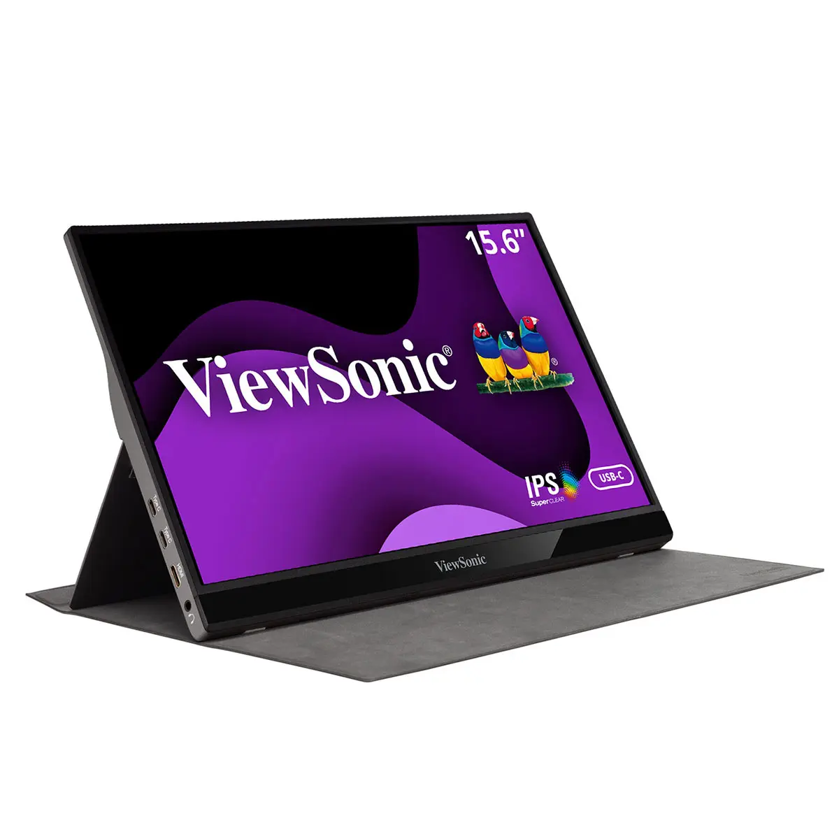 ViewSonic VG1655 15.6" 16:9 Full HD IPS Portable LED Monitor, Built-In Speakers