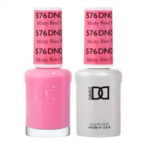 DND Gel & Lacquer #576 Misty Rose - Duo Set with Gel Polish & Regular Polish - Made in USA - 0.5 oz - Ideal for UV Lamp Drying