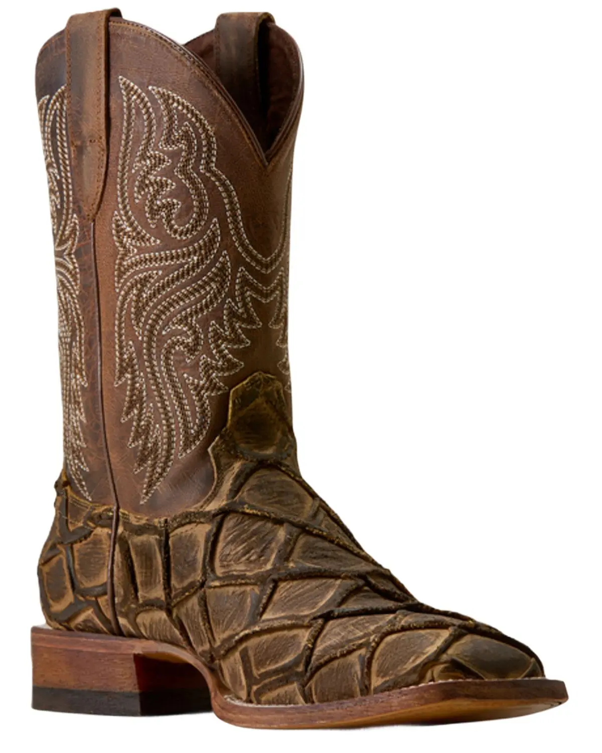 Ariat Men's Men'S Riverside Exotic Print Western Boot Broad Square Toe - 10080347