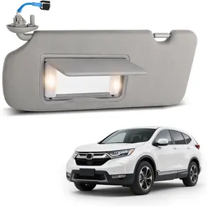Sun Visor Driver Side for Honda CRV 2017–2022, Left Side Sunvisor with Lighted Mirror, Gray, Replacement # 83280-TLA-A12ZB