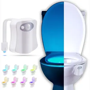 Color Changing Toilet Night Light Without Battery, 1 Count Spring Motion Sensor LED Multi-Color Toilet Light, Smart Toilet Night Light For Bathroom Lighting, Decorative Night Light