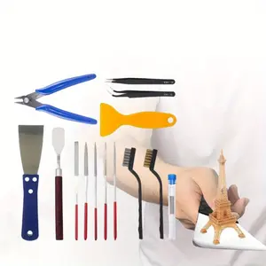23Pcs 3D Printer Tool Kit,3D Printer Accessories,Removal Tools Includes Nozzle Cleaning Kit,Putty Knife Scraper,Brushes,Tweezers,Diamond Files for 3D Prints Cleaning Finishing