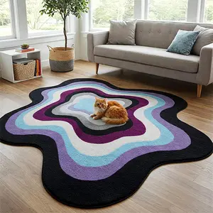 Unusual Luxury Print Decorative Carpet, High-Quality Foldable Non-Slip Fleece Rug, Home Decorative Rug, Easy Care Large Area Floor Mat for Living Room Bedroom Sofa Hallway