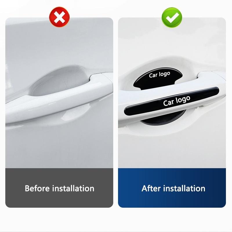 4 or 8 Pcs Car Door Handle Bowl Anti-Collision Protective Stickers for Toyota, Prius and Auris Auto Accessories