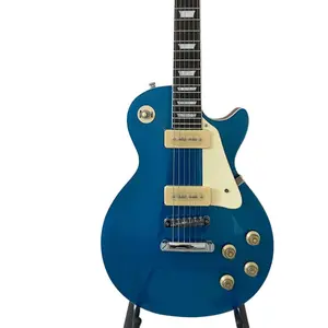 Silver Burst Blue Electric Guitar  Rosewood Fingerboard Silver Hardware Mahogany Body