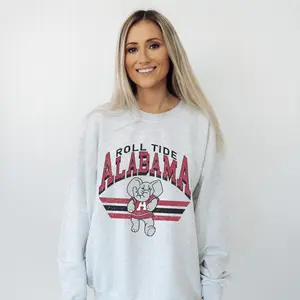 Alabama Sweatshirt Retro College Crewneck Football