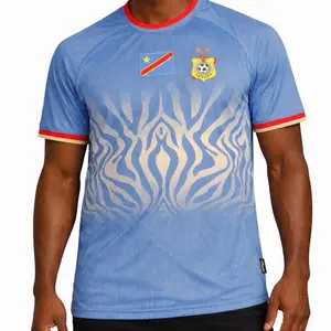 New Congolese Jersey DRC soccer jersey.  Player edition RDC Maillot Congo soccer Vareuse Leopards 2026. Nouveau maillot Congolais 2026 vareuse DRC shirt. Player quality In BLUE, RED, and WHITE. Select size carefully please .