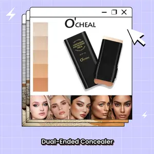 6-color Dual - Ended Eraser Foundation Stick -Multi - Use Concealer & Highlighter for Acne Marks , Nose Contour Flawless Makeup Finish - Versatile Cosmetic Tool , daily gift