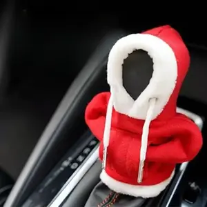 Santa Claus Car Gear Shift Cover Hoodie, Mini Hooded Sweatshirt for Gear Knob, Perfect Holiday Gift for Christmas, Car Accessories