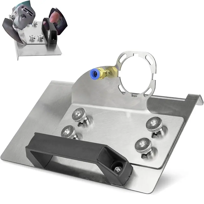 45° Stainless Steel Tile Chamferer - 100 Type Angle Grinding Machine Fixed Bracket Attachment, Easy to Adjust Precision, 4 Locking Nuts for Ceramic Tile Cutting with Greater Stability and Cutting Direction