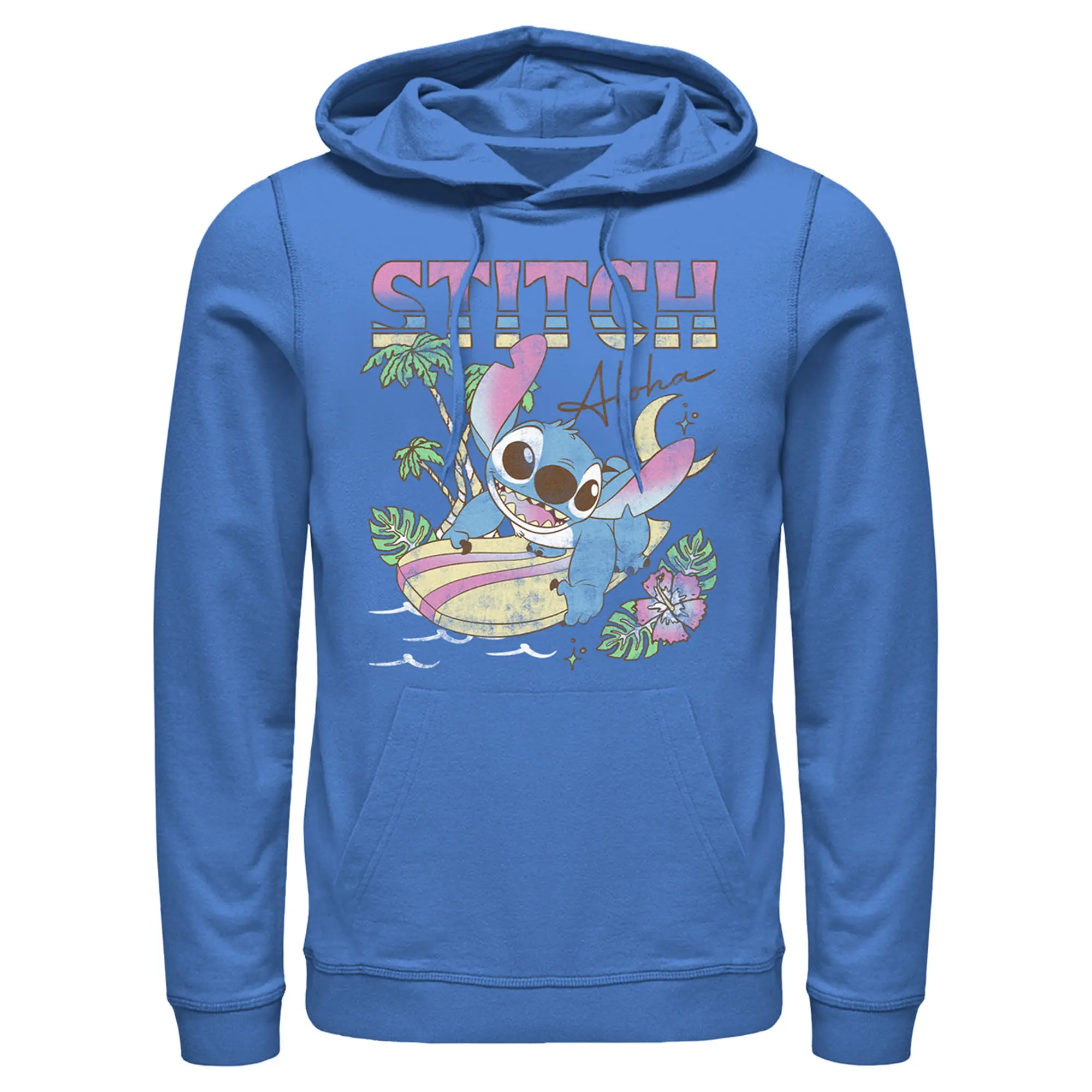 Men's Lilo & Stitch Surfing Stitch Pull Over Hoodie