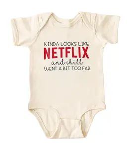 Kinda Looks Like Netflix and Chill Onesie, Pregnancy Announcement Gift, Infants Baby Onesie, Cotton Baby Clothes, Funny Baby Bodysuit