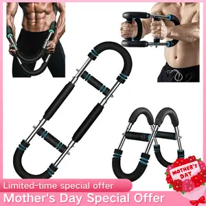 Twister Arm Exerciser Adjustable Spring Workout Bar for Forearm Triceps Chest Strengthener Portable Home Fitness Equipment U60-100lbs Kit