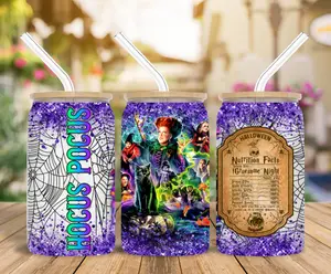 Hocus Pocus - 16 oz Matte Glass Tumbler