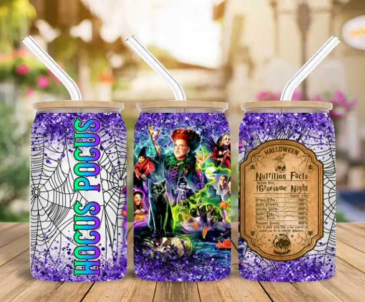 Hocus Pocus - 16 oz Matte Glass Tumbler