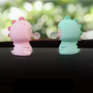 Cute Dinosaur Car Ornament, Stable Anti-Tip Dashboard Figurine, Durable Non-Fading, Fun Car Interior Decoration Accessory, Car Desktop Decor