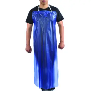 212 MAIN Basic Blue Reusable Chemical Protection Aprons, 35x45 in, Medium Weight, Pack of 50 - Flexible PVC, Non-Absorbent, Plastic Sheet, Polyvinyl Chloride, PVC Vinyl Home Care Supplies, Flexible Pvc Aprons, Non-Absorbent Aprons