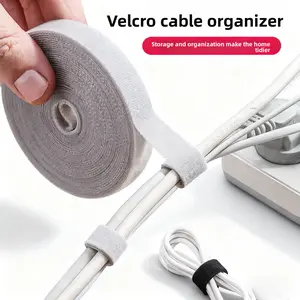 Reusable Cable Management Tape Mini Desktop Cord Organizer, Suitable for Computer and Home Self-Adhesive Cable Management Strap, Can Be Cut to Any Size, Extension Cable Organizer