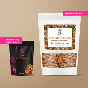 All-In Nutritionals Apricot Kernels - Amygdalin (Vitamin B17) - Organic, Untreated, Raw, Pesticide Free, Healthy and Bitter