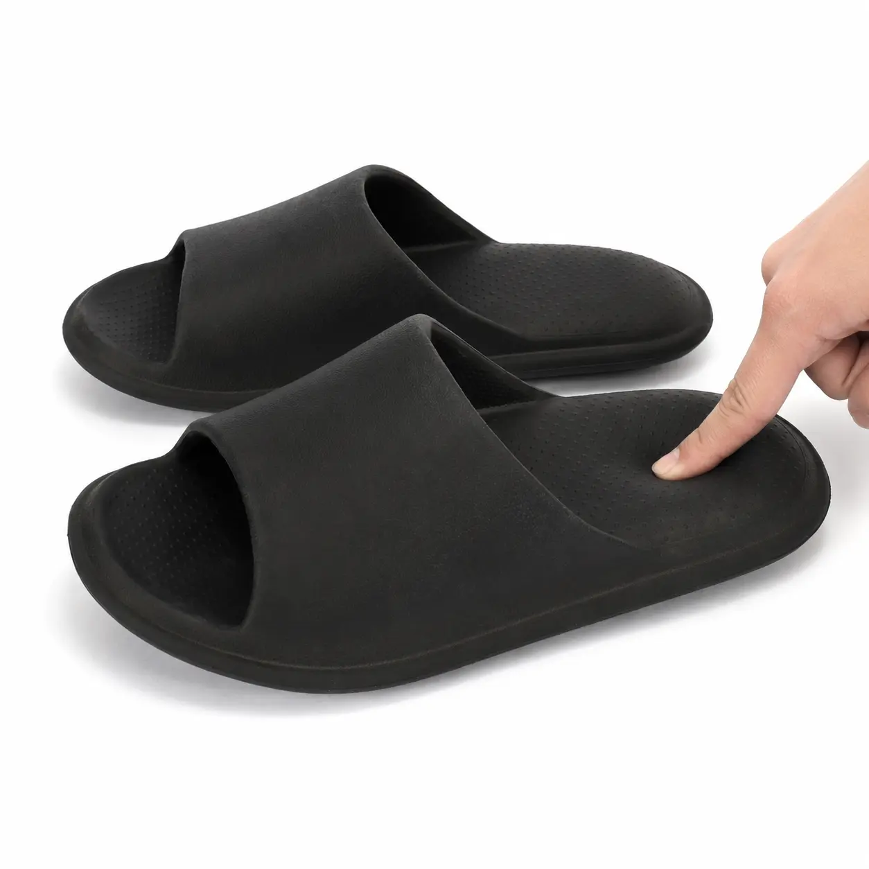 Women's Cloud Slides, Soft Pillow Sandals, Waterproof Non Slip Shower Slippers for Home Bathroom Beach and Indoor Outdoor Wear