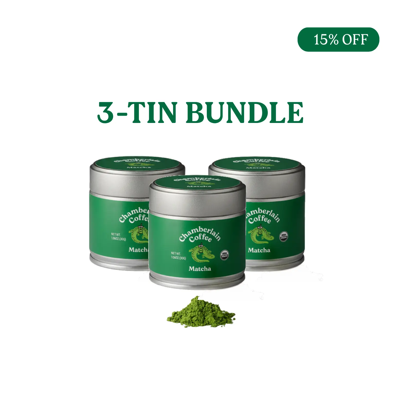 Chamberlain Coffee Ceremonial Grade Matcha - 3 Pack