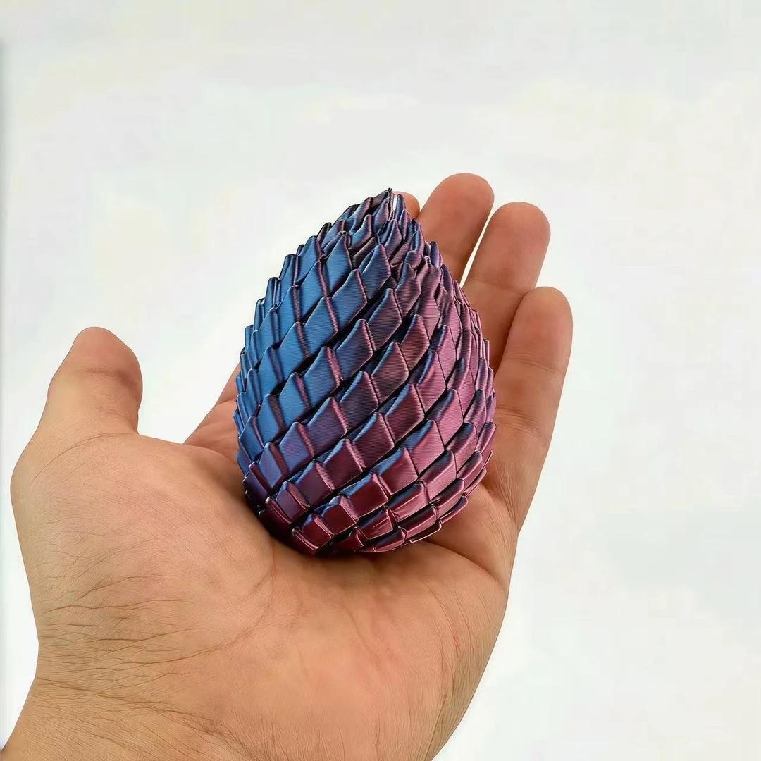 3D Printed Dragon Egg Transforming Ball Stress Relieving Toy for Kids & Adults Innovative Design Rotating Telescoping Fidget Gadget