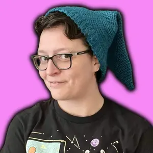 Teal Elf Beanie Hat, Handmade from Crochet