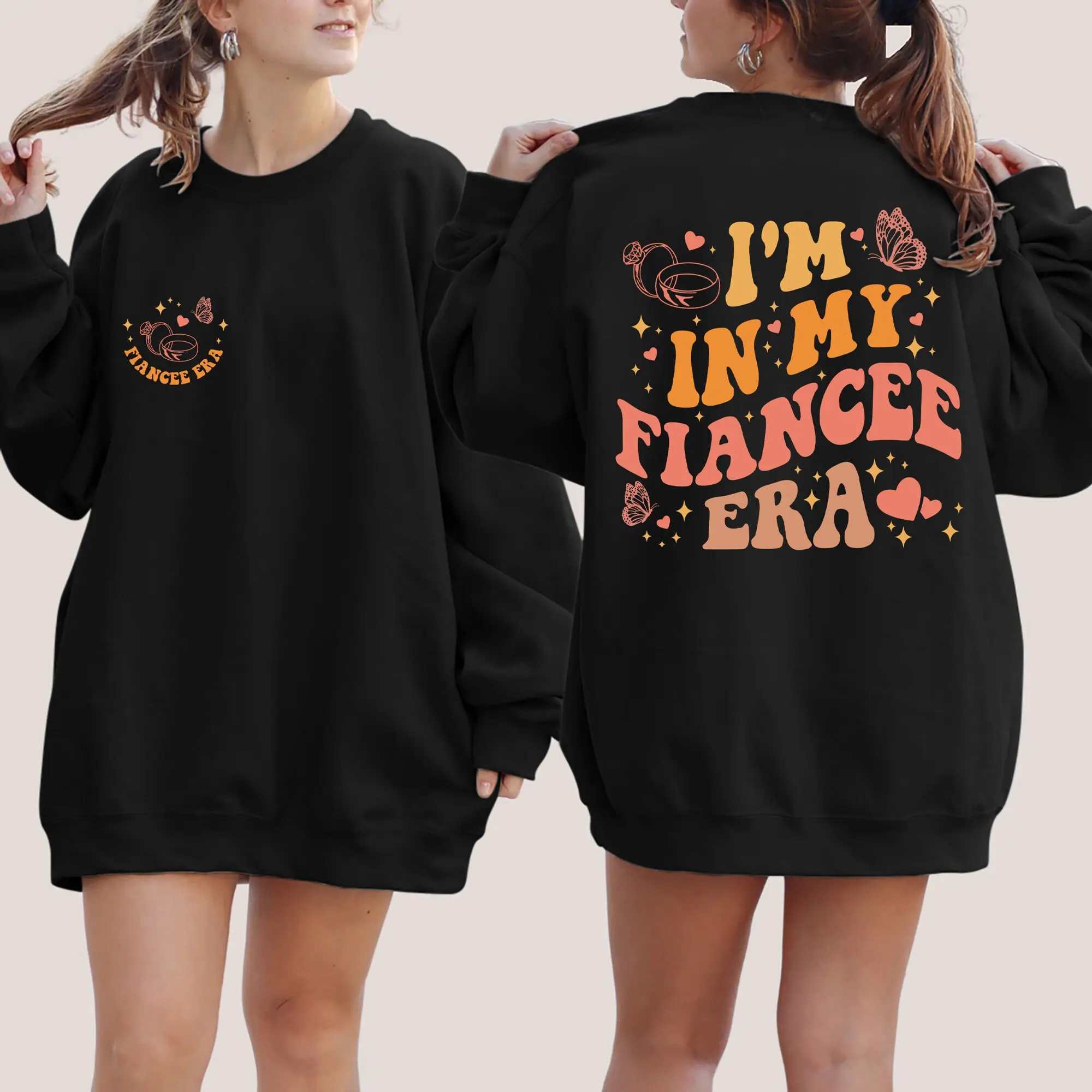 In My Engaged Era Shirt, Engagement Sweatshirt, Retro Bride to Be Hoodi, Bridal Shower Gift, Bachelorette Shirt, Bride Gift