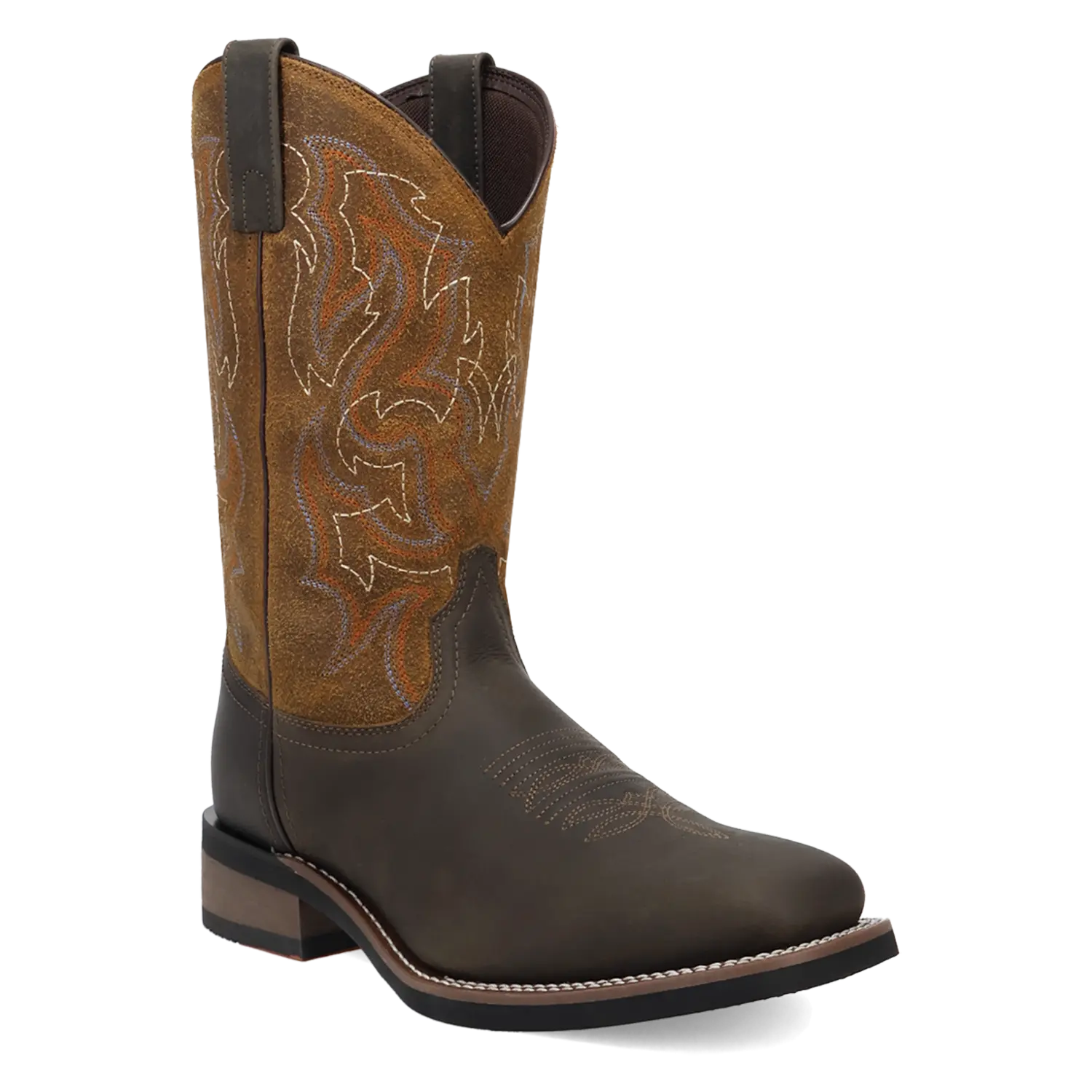 Laredo Men's Chisholm Chocolate & Tan Roughout Western Boot 8046