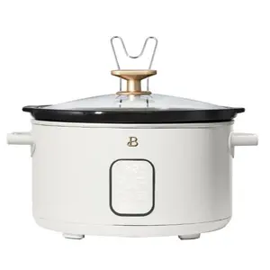 Beautiful 6 Qt Programmable Slow Cooker, White Icing by Drew Barrymore
