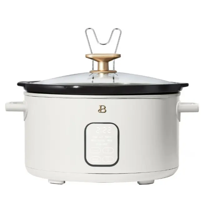 Beautiful 6 Qt Programmable Slow Cooker, White Icing by Drew Barrymore