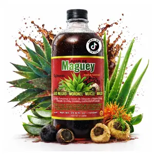 Jugo de Maguey Black Juice – Liquid Botanical Blend with Muicle, Aloe, Maca & Black Garlic – 32 fl oz (946 ml) – Artisanal, 100% Natural, Plant-Based Herbal Beverage