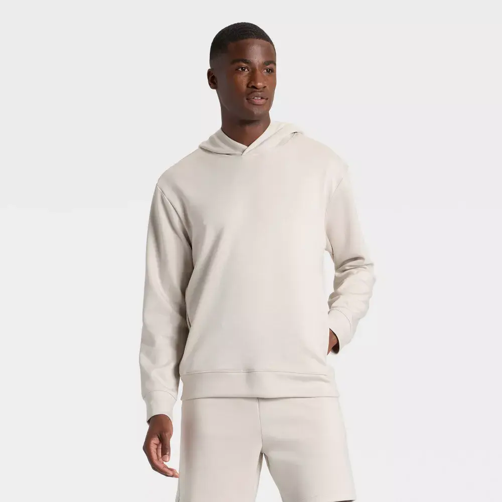 Men's Sleek Spacer Hoodie Sweatshirt - All In Motion Light Gray S