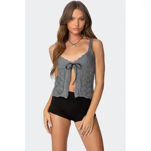 Josepha Knit Split Front Top