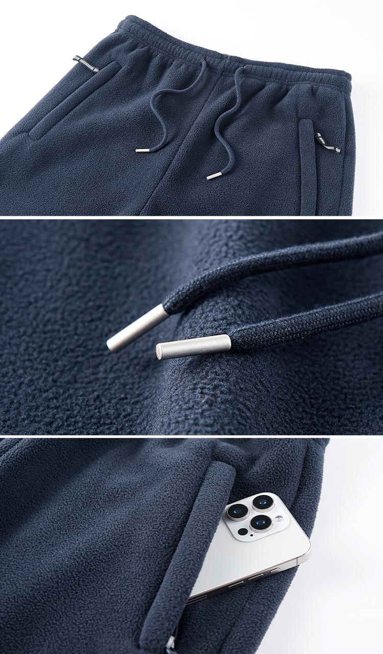 Men's Winter Outdoor Sports Fleece Pants Polar Fleece Fabric with Fleece Lining Windproof & Warm for Cold Weather Ideal for Winter Sports and Outdoor Adventures