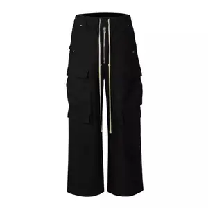 Unisex RO - Style Wide - Leg Cargo Pants - Drawstring, Baggy Streetwear