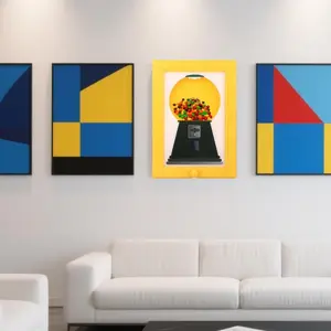 Fun Gumball Candy Dispenser Picture Frame For Kids Room TikTok Viral Handy Candy Frame | 2-in-1 Photo Frame & Candy Dispenser